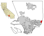 LA County Incorporated Areas Claremont highlighted